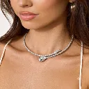 Silver Snake Tennis Necklace.webp