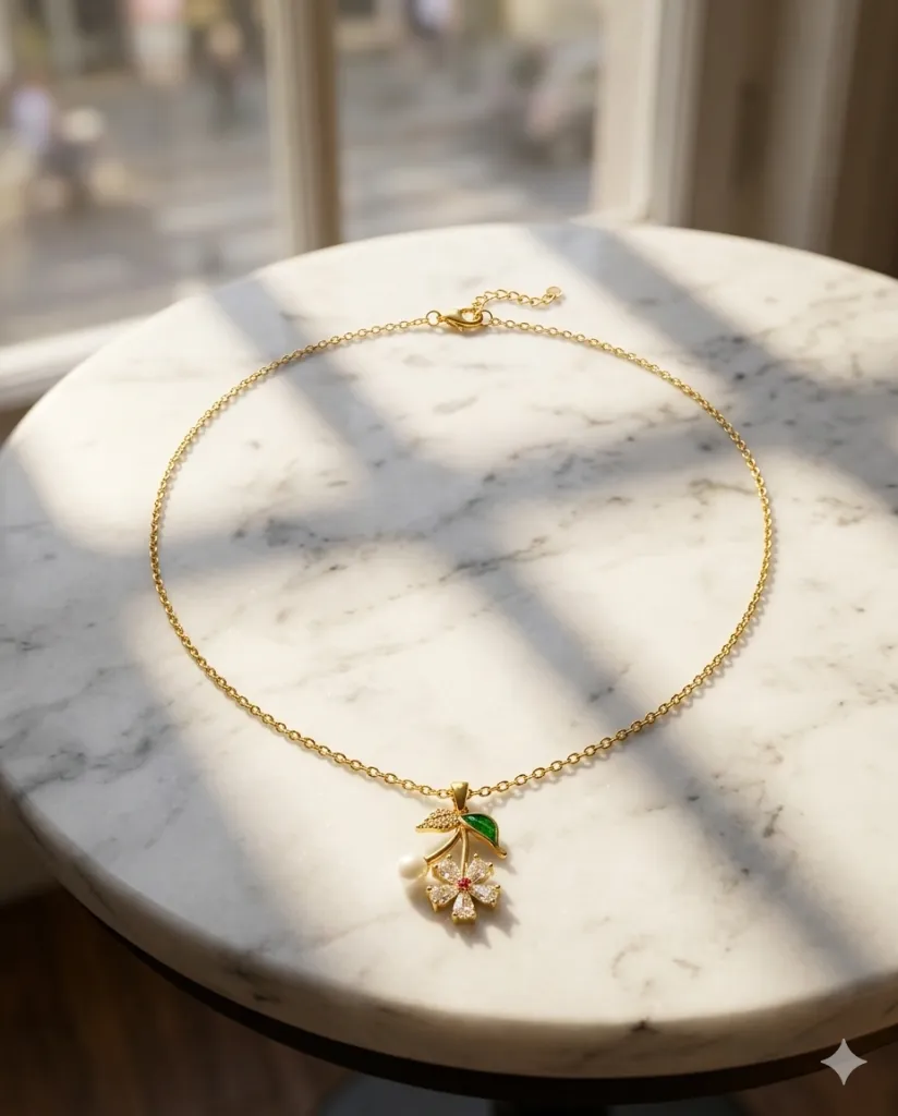 Floral Drop Pendant Chain(1).webp