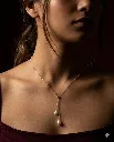 Silver Double Pearl Dainty Necklace.webp