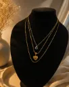 Layered Heart Bling Necklace