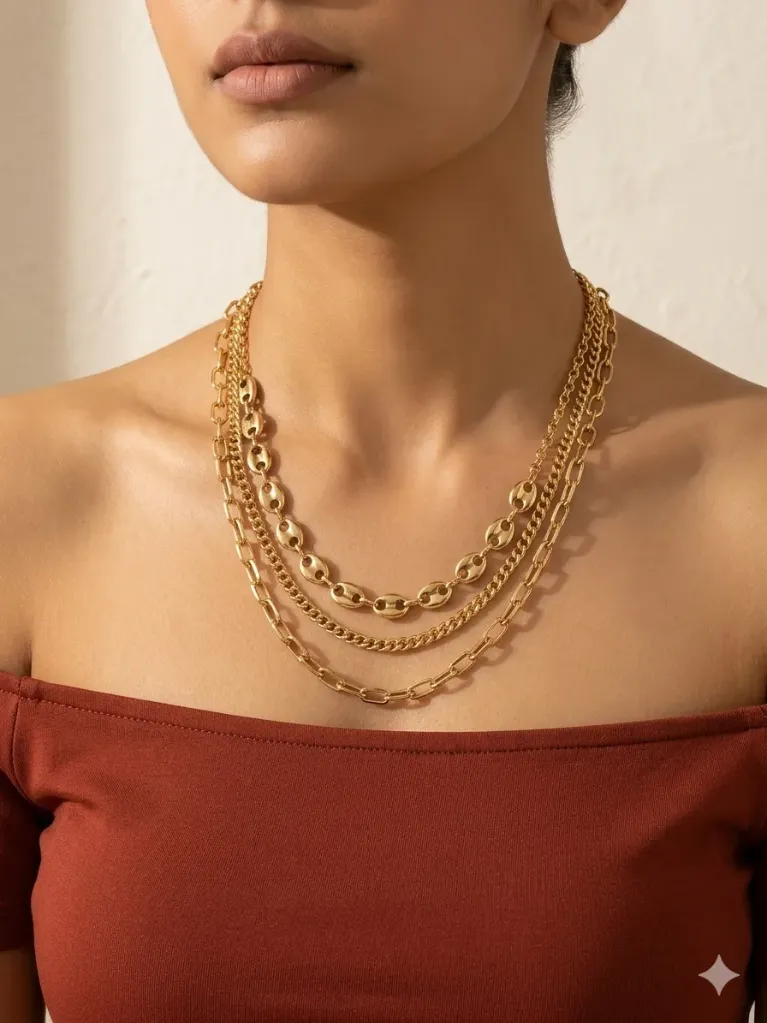 Layered Multi Chain Necklace