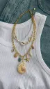 Layered Shell Charm Necklace