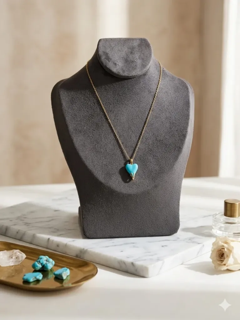 Ocean Heart Pendant Chain