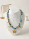 Scarf Floral Charm Necklace