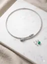 Silver Snake Tennis Necklace