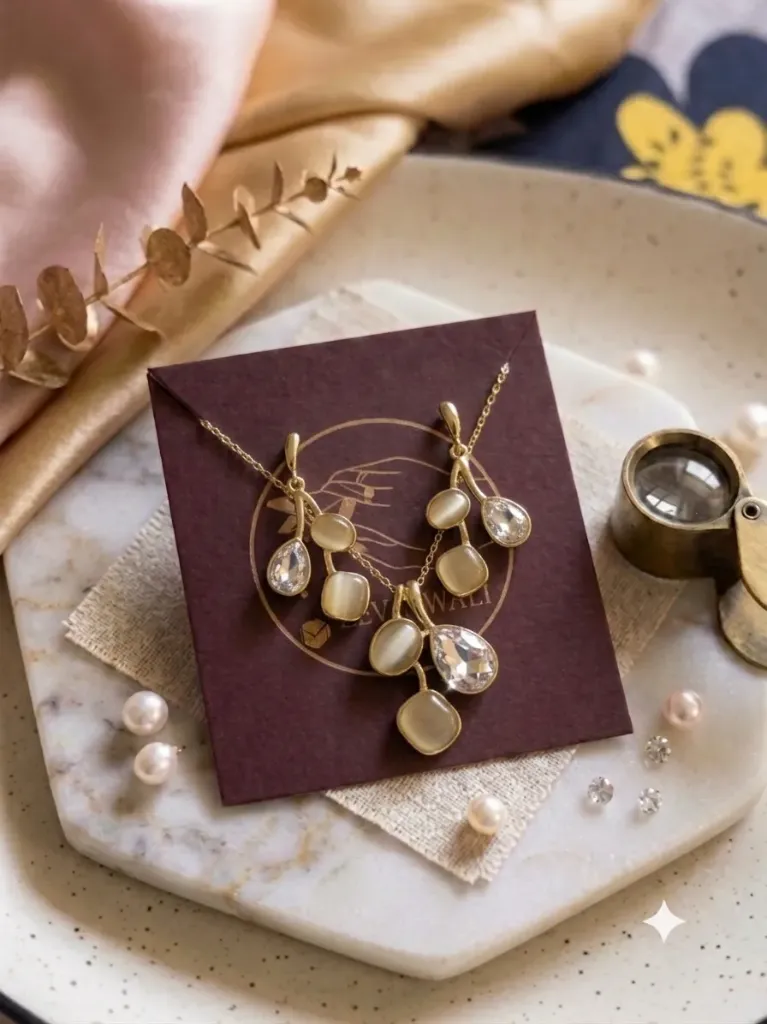 Zircon Stone Droplet Set
