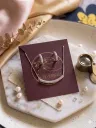 Zircon Stone Silver Diamond Curve Set