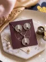 Zircon Stone Silver Fenti Set