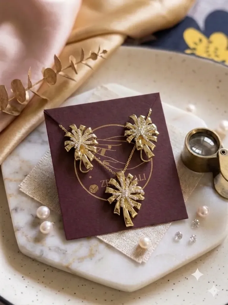 Zircon Stone Monstera Set