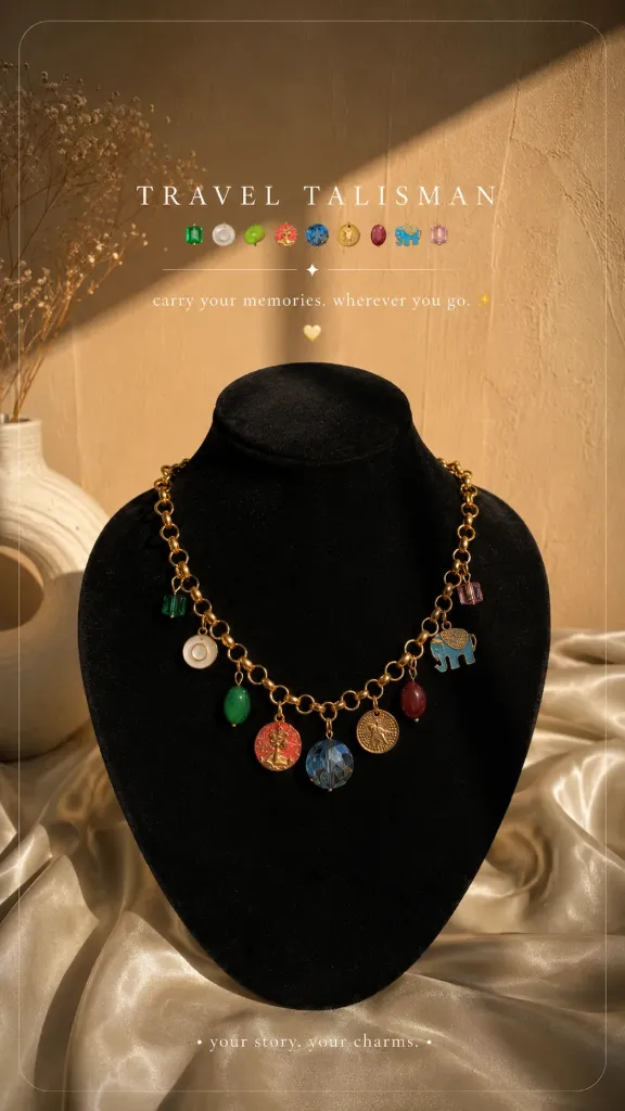 Travel Talisman Charm Necklace