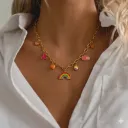 Rainbow Charm Necklace
