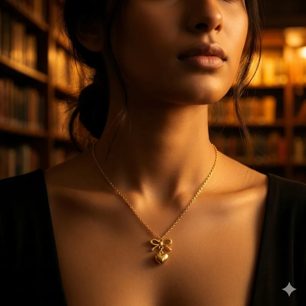 Heartsy Bow Pendant Chain
