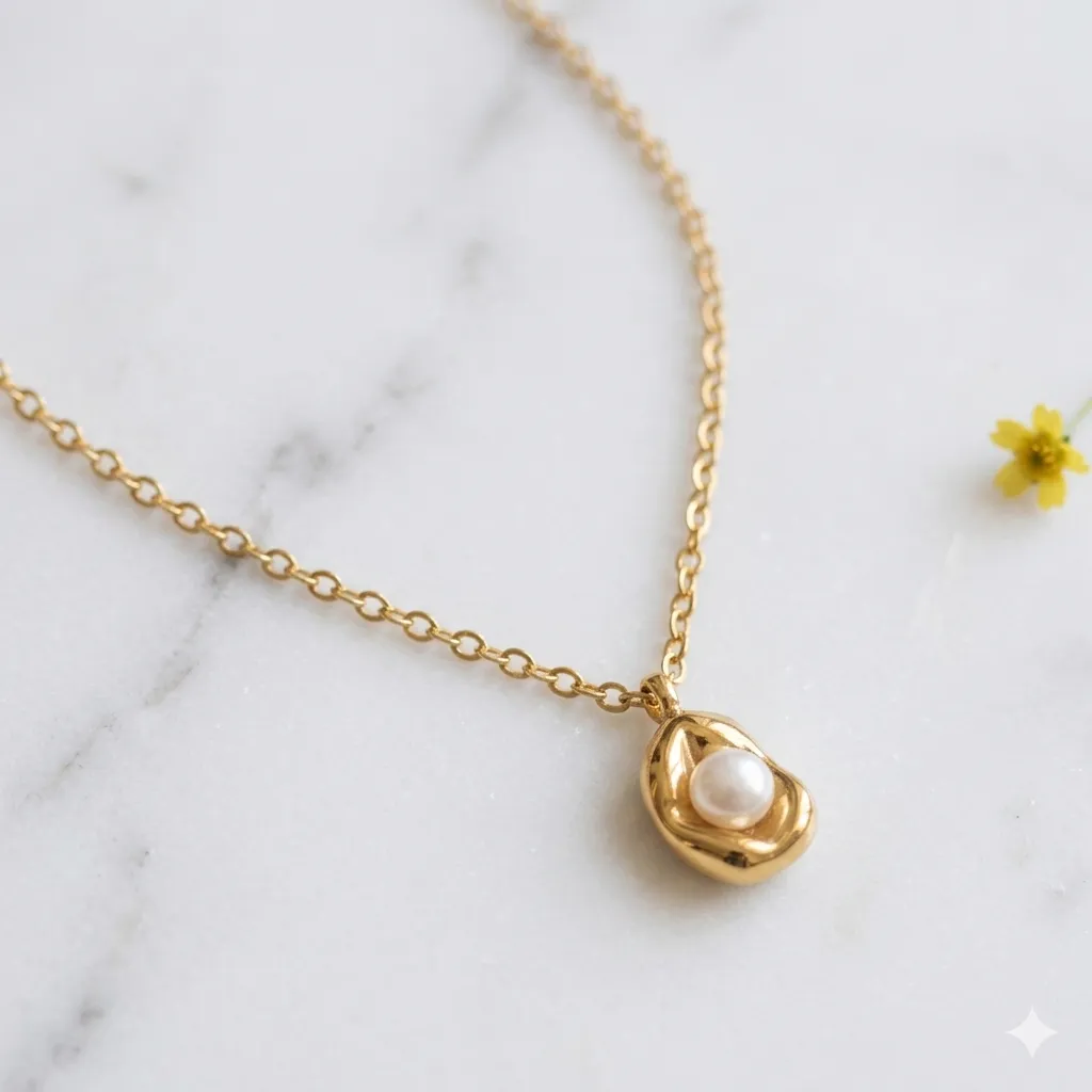 Mother Pearl Pendant Chain