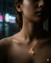 Floral Drop Pendant Chain
