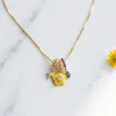 Yellow Daisy Charm Pendant Chain