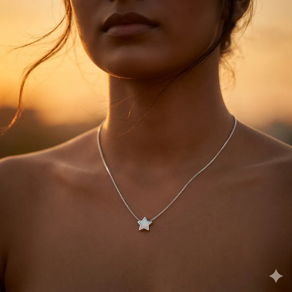 Silver Star Pendant Chain