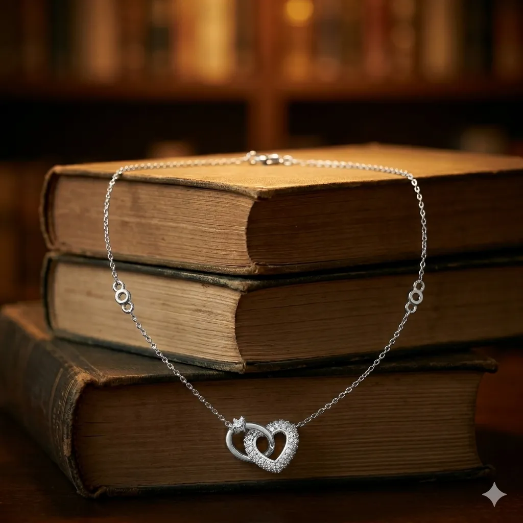 [N174] Lovers Silver Dainty Necklace