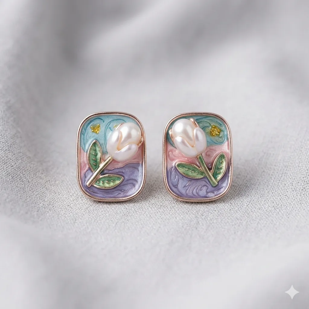 Raisin Floral Studs
