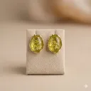 Lime Green Raisin Petal Studs