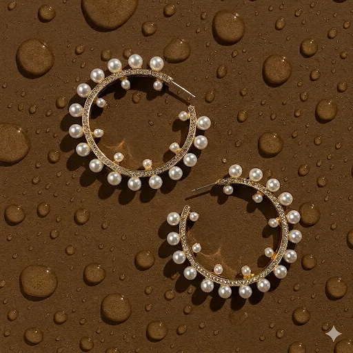 Luna Pearl Hoops
