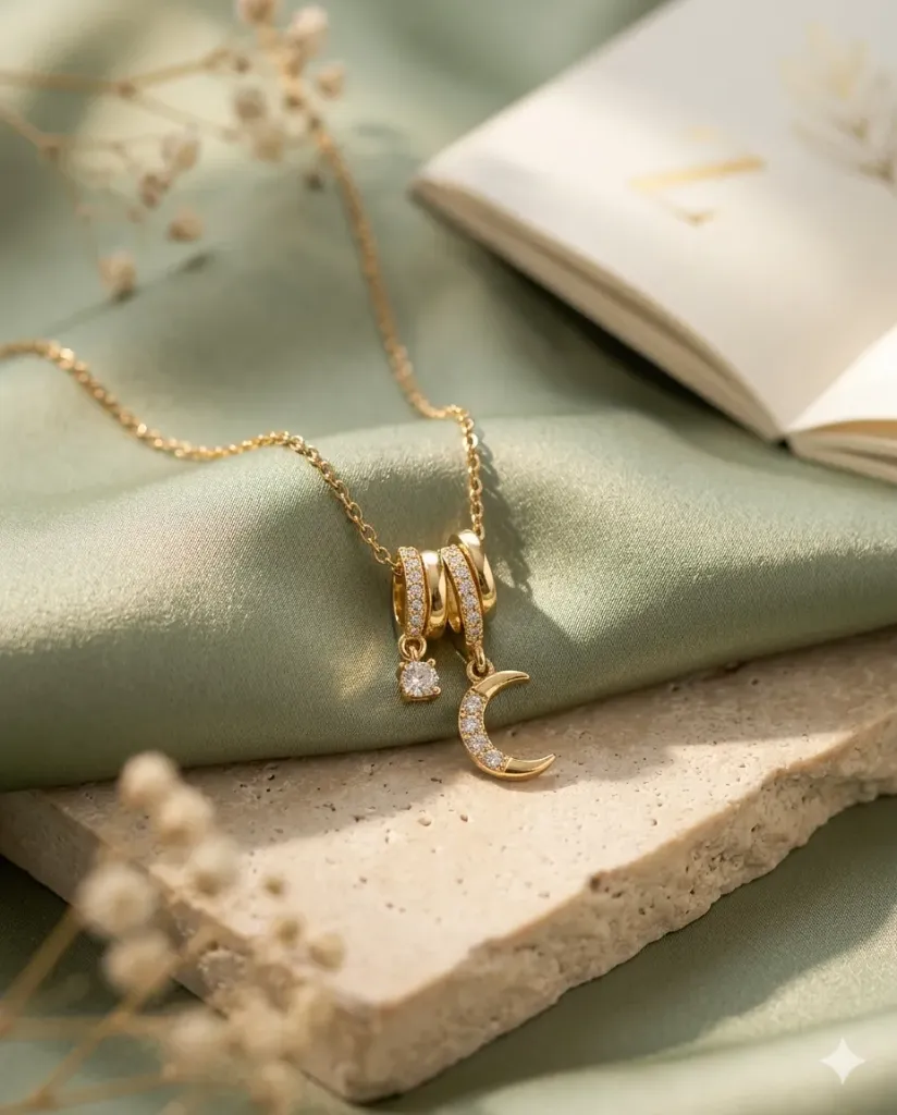 [N042] Lunar Spark Pendant Chain
