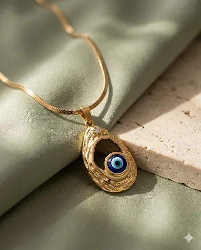 [N043] Nazar Noir Pendant Chain