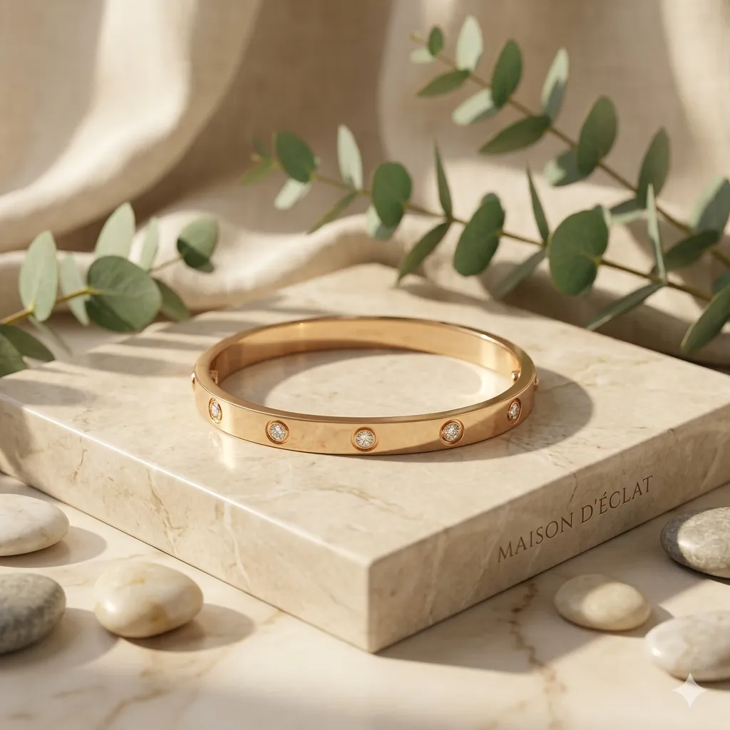 Stone Studed Cartier ( RoseGold )