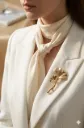 Gingko Golden Brooch