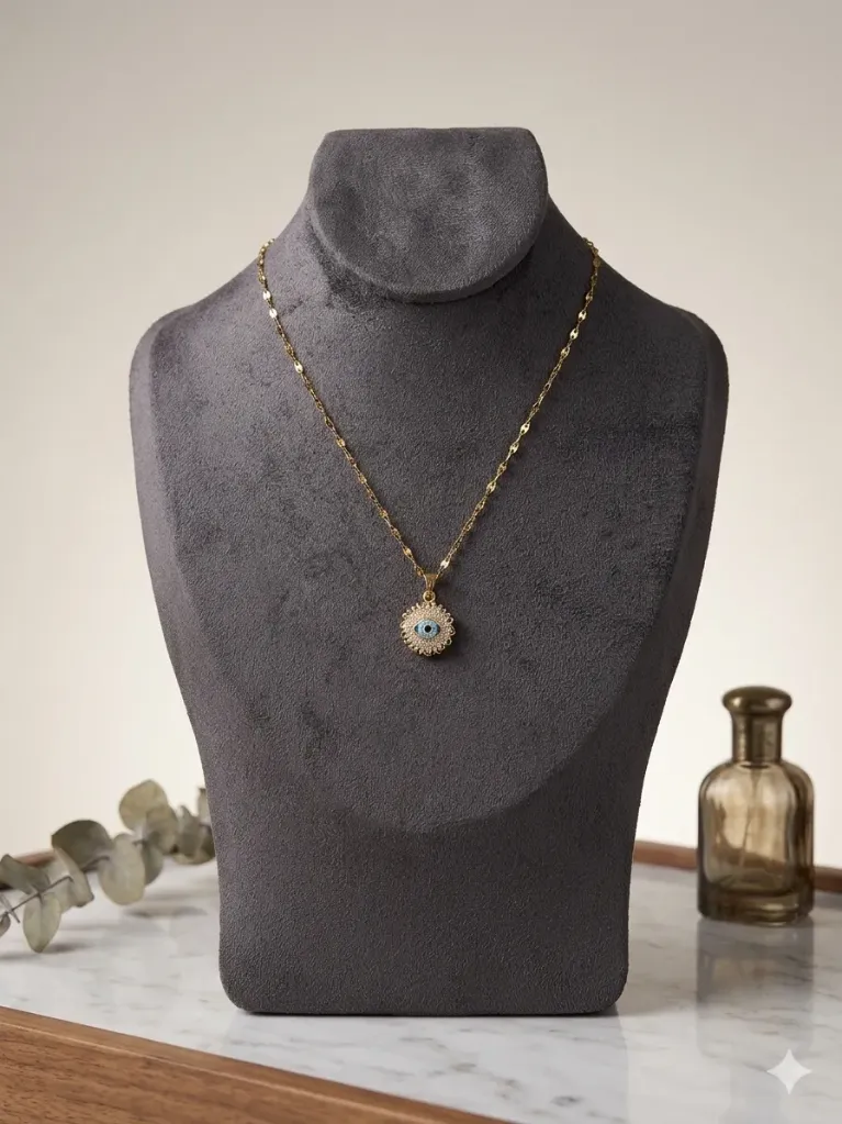 Frizbi Evil Eye Pendant Chain