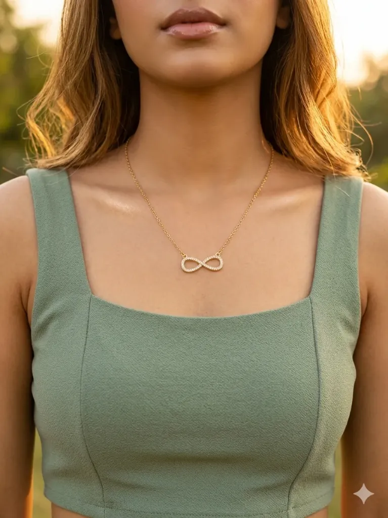 Golden Infinity Pendant Chain